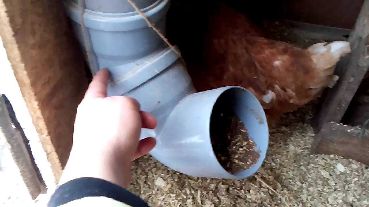 Кормушки для кур из канализационной трубы (24 фото): как сделать ее своими руками из пластиковых и полипропиленовых труб? кормушки для цыплят- бройлеров из пвх